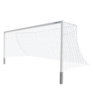 Soccer Goals - Classic Official Square Goal - Semi-Permanent with European Backstays (8 ft.H x 24 ft.W x 4 ft.B x 10 ft.D) - NFHS, NCAA, FIFA Compliant